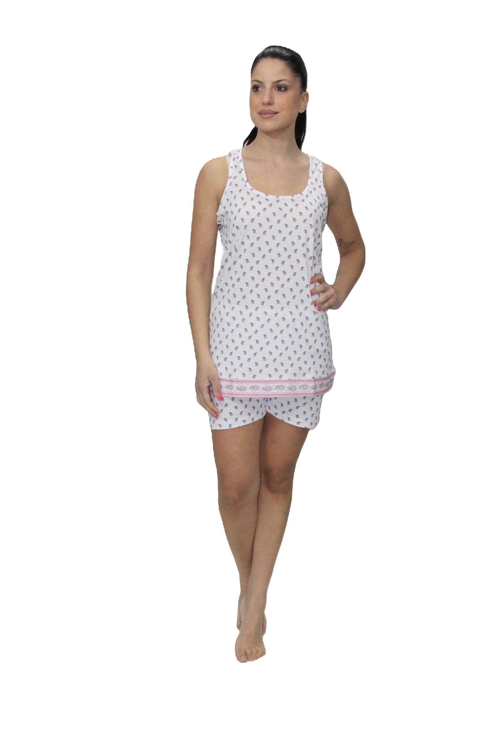 Pigiama corto Donna E2530 Fida - evabiancheria